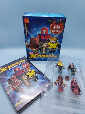 X-MEN DVD W/ 4 FIGURES   NEW Marvel Darktide Mini-Mates 4 Pack 2005 ArtAsylum