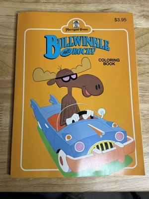 Rocky & Bullwinkle Vintage Coloring Book Merrigold Press Giant Uncolored