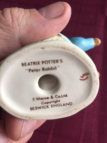Beatrix Potter's Beswick England Royal Doulton Vtg. BP3A “Peter Rabbit” Figurine