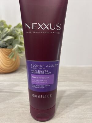 Nexxus Blonde Assure Color Toning Purple Shampoo Keratin Protein 8.5 oz
