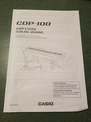 Casio CDP-100 Digital Piano Keyboard Owner's User's Operating Manual Booklet