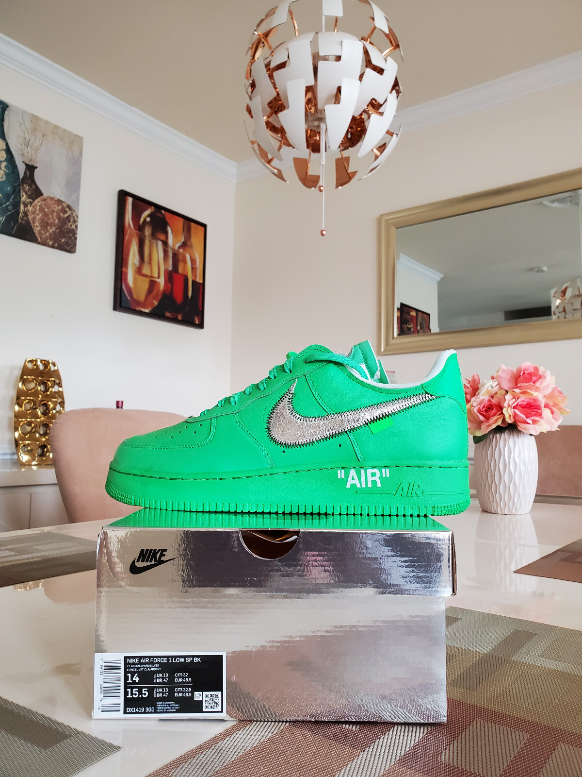 lime green off white af1