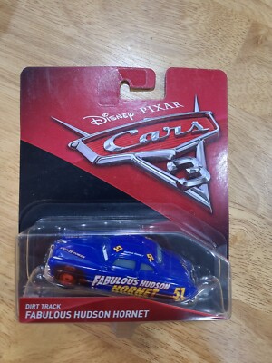 NEW Disney Pixar Cars 3 Dirt Track Fabulous Hudson Horney Mattel die cast car a