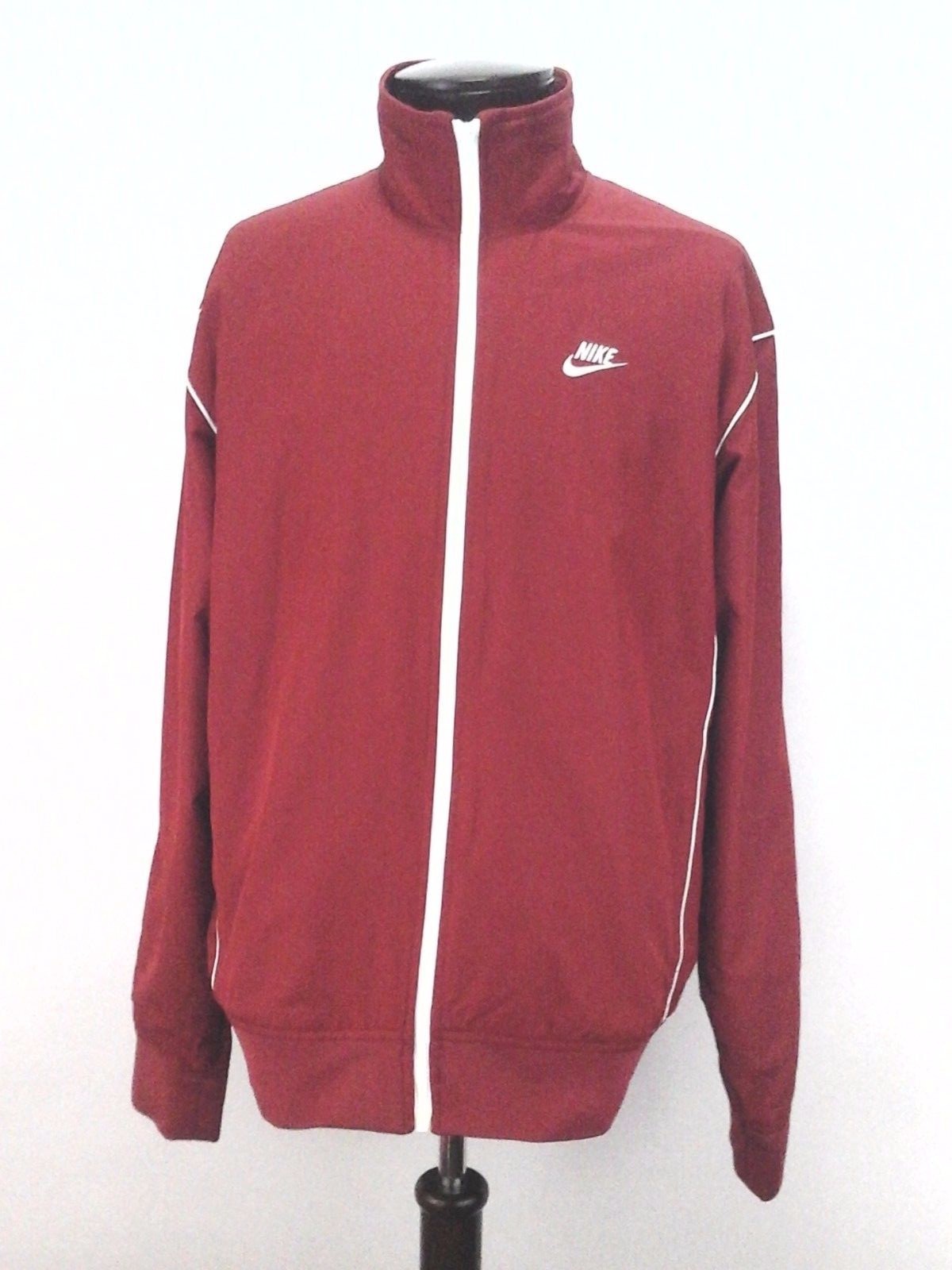 NIKE SPORTSWEAR Lightweight Windbreaker Red Track Jacket Vintage Mens ...