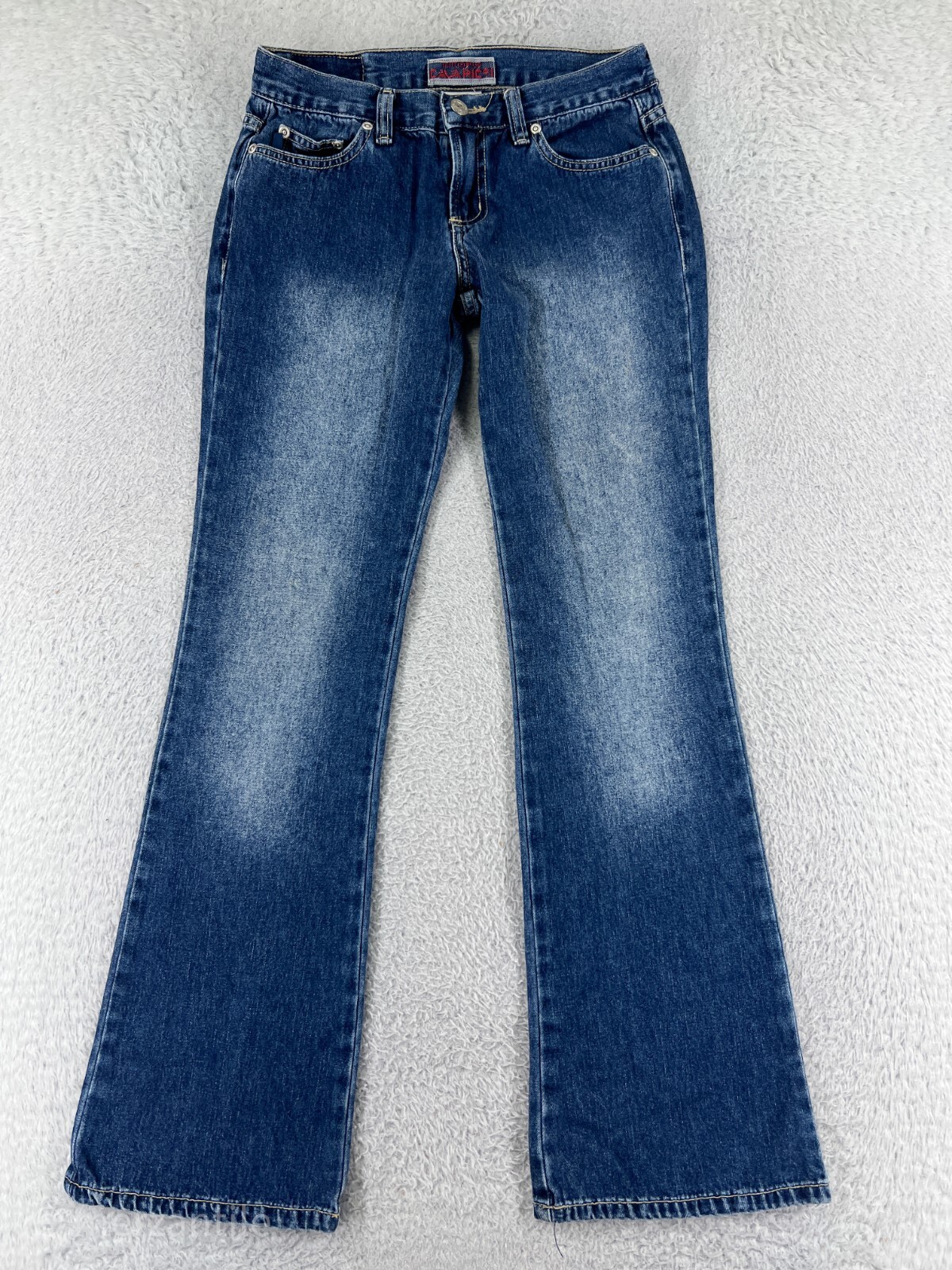Z Cavaricci Pants Womens 5 Blue Denim Jeans 100% Cotton Flared Low