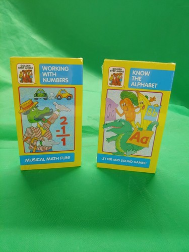 2 X Golden Step Ahead VHS Working with Numbers & Know The