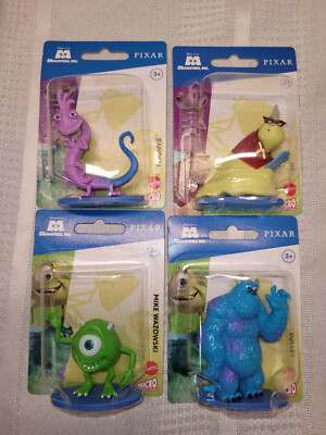 Mattel Micro Collection Monster Inc Disney Pixar Mike Sully Randall Roz & BOO!