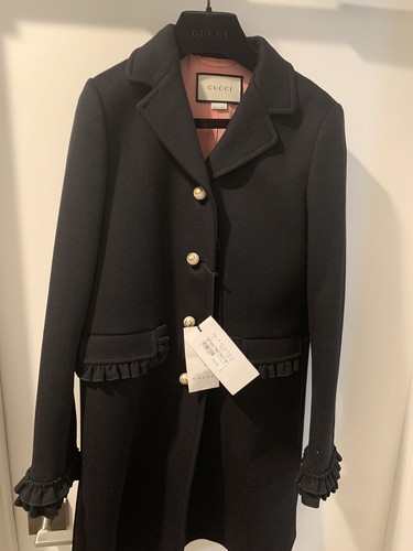25 新作 GUCCI ウールクレープ ジャケット ブラック レディース 802694_Z8BVI_1000_005_100_0000
