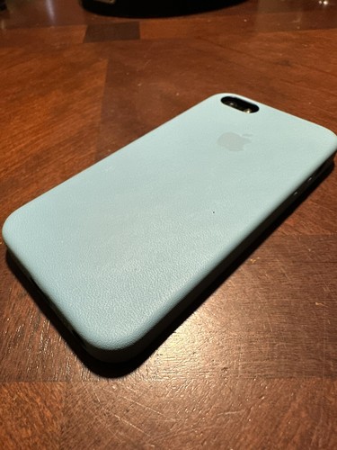 Genuine OEM Apple Blue Leather Case for iPhone 5 5S SE | eBay