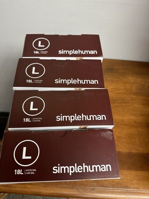 Simplehuman Code L Drawstring Trash Bags Lot Of 4 Boxes = 240 Liners