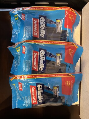 3(packs )package Gillette Sensor 36 Razors  Free Shipping