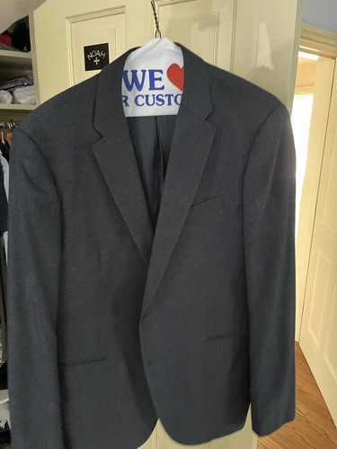 Armani Collezioni Two Button Grey Wool Suit M Line Drop 8