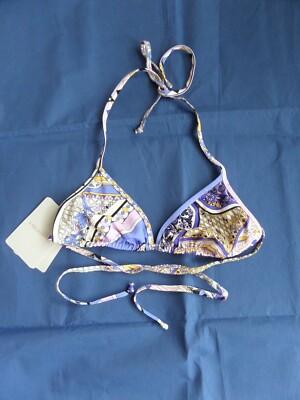 Gabbiano Bikini Gr. 40 (E)  aus Italien Modell Esther Mint m. Kupferstreifen.