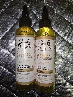Carol's Daughter Goddess Strength Castor Hair Oil 4.2 fl oz Lot Of 2