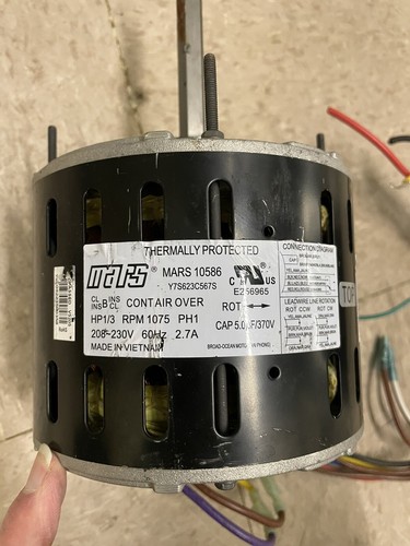 Mars Direct Drive Blower Motor 10586 1/3 HP 208/230 3 Speed