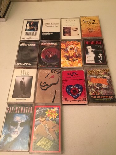 Lot of 30 Cassette tapes various artists Pet Benetar, Henely, Genesis