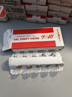  10x New Old Stock #41 Bulbs 2.5 V 1.25 W E10 Base T-3.25 shape  !Charity!