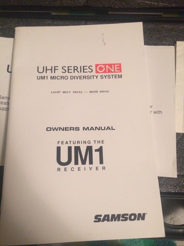 Samson UHF Series 1 UM1 Micro Diversity System With Extras