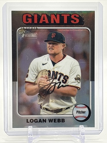 LOGAN WEBB 2024 Topps Heritage Baseball #393 Silver