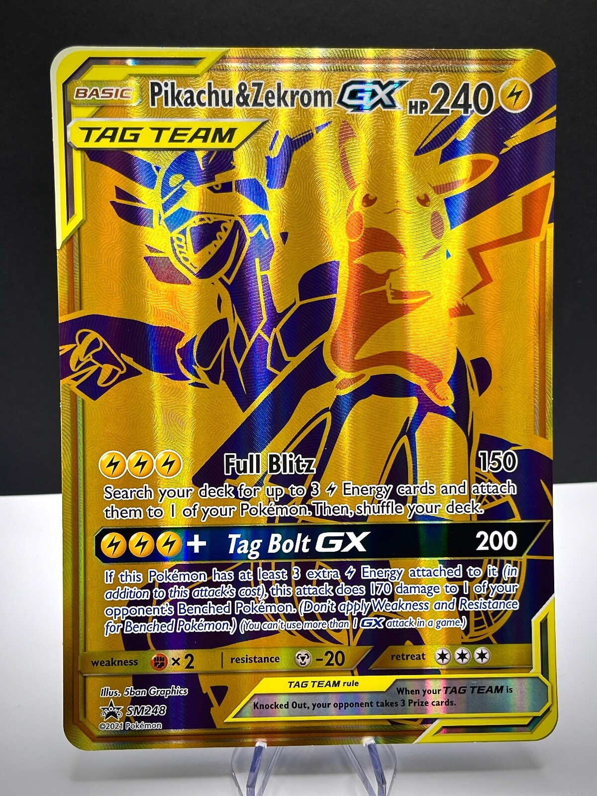 【即購入歓迎】ポケカ　gx tag team54枚まとめ Pokemon Pikachu & Zekrom GX Tag Team Jumbo Promo Card SM248