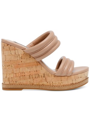 

STEVE MADDEN Женские бежевые босоножки на платформе 1-1/2 дюйма на танкетке, 8,5 м, Бежевый, WIPE01S1