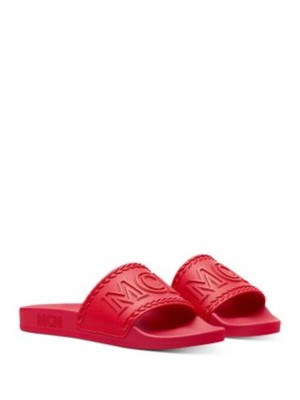 

Водонепроницаемые сандалии с круглым носком без шнурков MCM Womens Red Logo Footbed, Красный, MESBSMM15