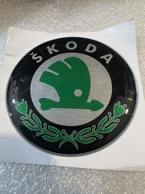 Skoda Auto self adhesive 62Mm quality resin Raised Done  badge L80b