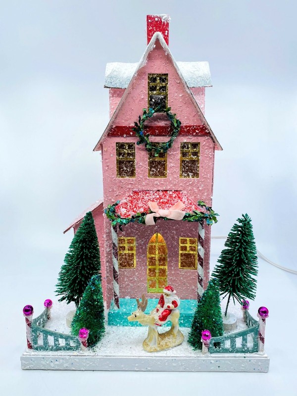 Cody Foster Christmas Light Up House, Putz House, Merry Merry