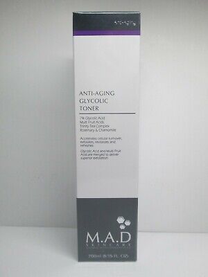 M.A.D skincare anti-aging glycolic toner  200ml/6.75 oz EXP  2024
