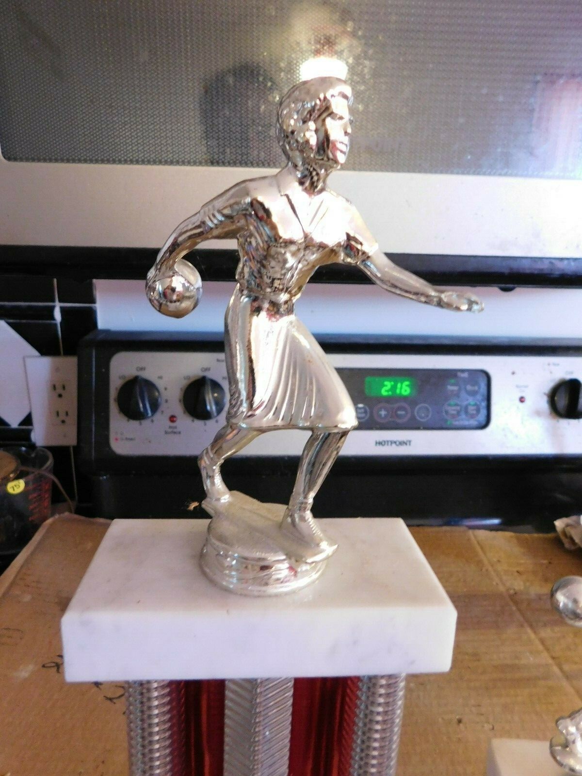 PAIR OF MID-CENTURY BOWLING TROPHIES  GROUP #10