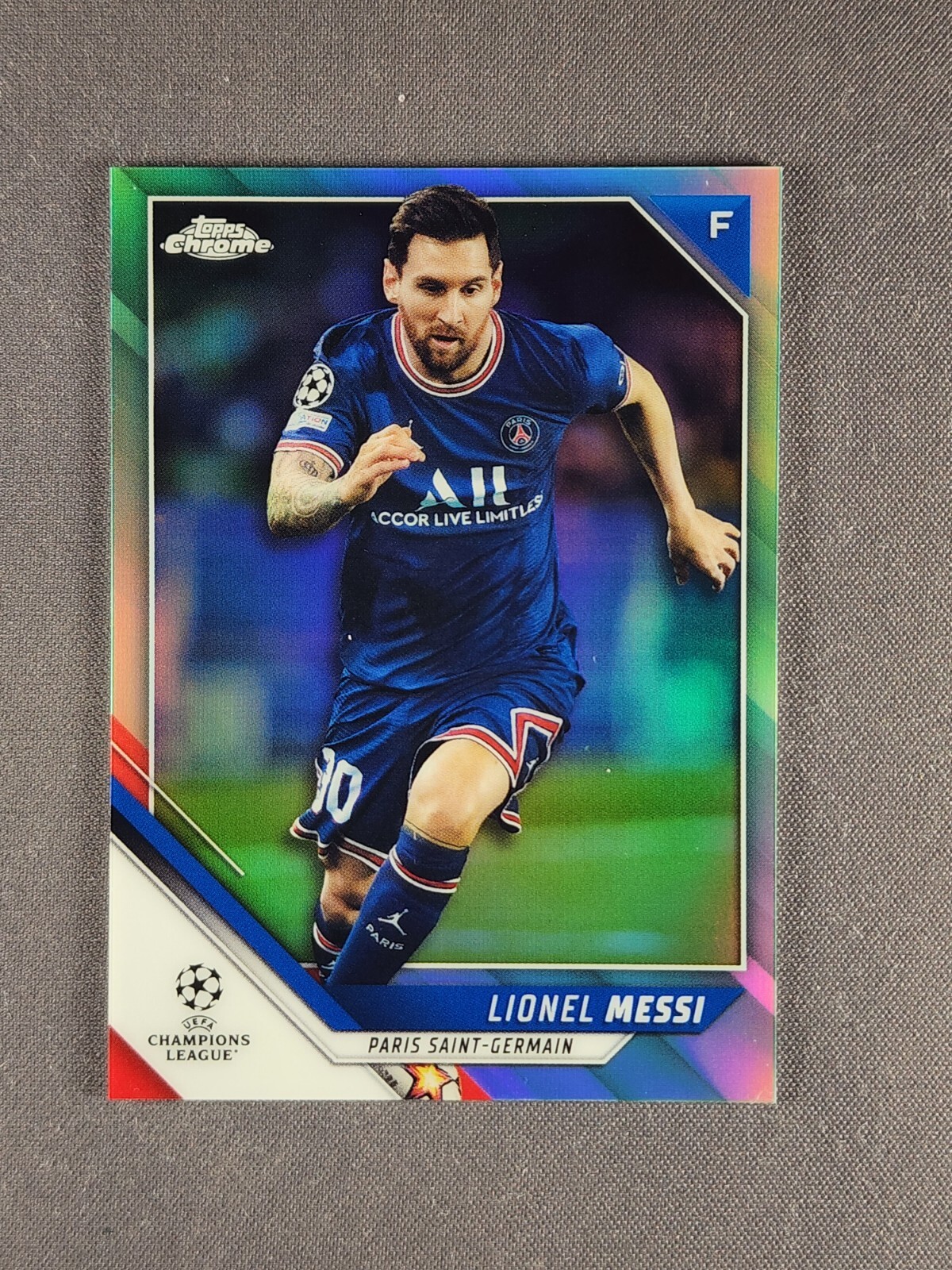 2021-22 Topps Chrome UEFA #100 Lionel Messi /199 Aqua 2021-22 Topps Chrome UEFA #100 Lionel Messi /199 Aqua