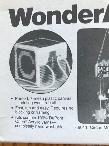 Vintage WonderArt Stitch & Latch Hook Wall Hanging Kit Clown Complete In Box