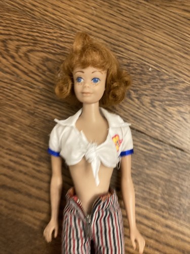 Vintage 1962/1958 Mattel Midge Barbie Doll Red Hair Blue