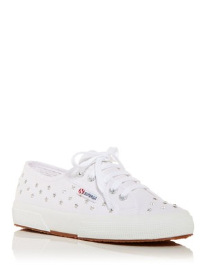 

Женские кроссовки SUPERGA с белым логотипом и звездами на платформе с круглым носком, Белый, S4114HW