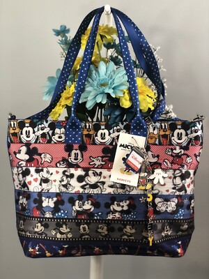 NWT HARVEYS Oh Boy Disney Patchwork Streamline Tote Bag