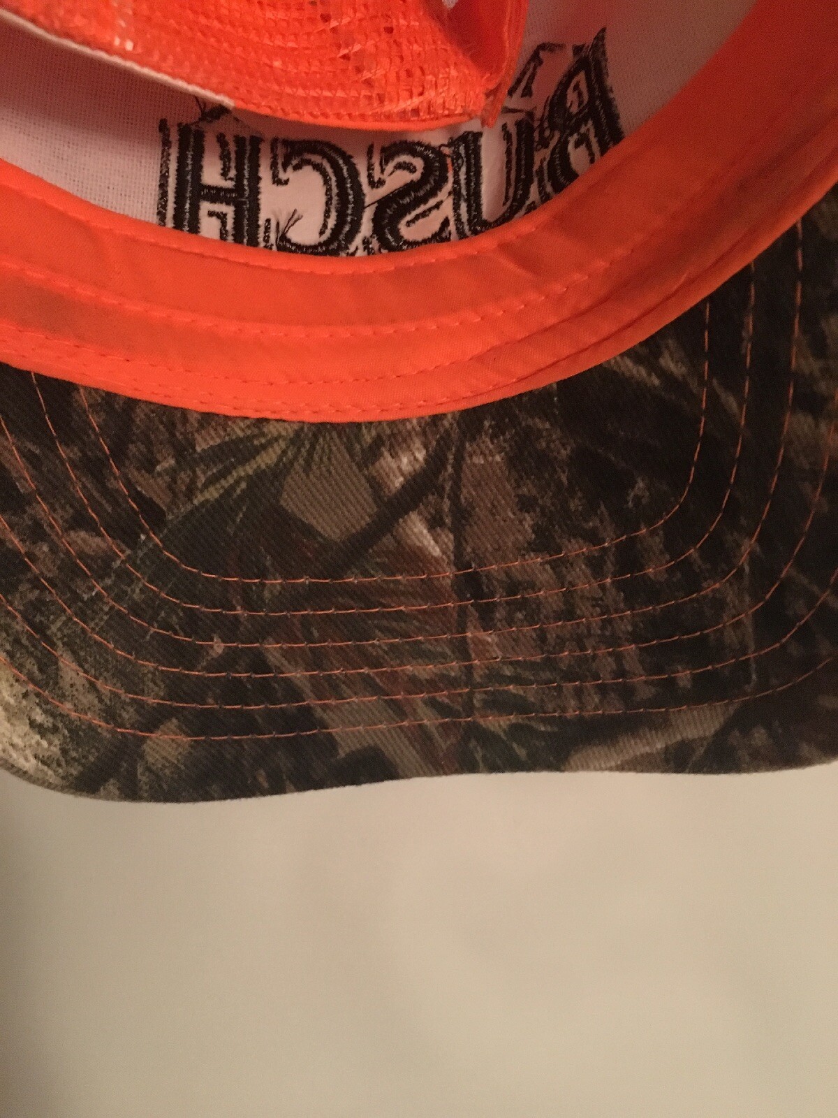 Camo BUSCH BEER HUNTING  Hat Logo KATI Bud Light Orange