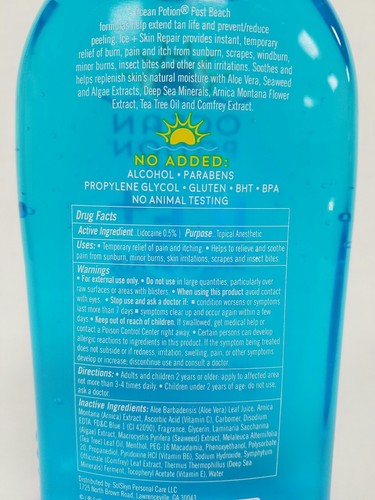 Ocean Potion Ice+ Skin Repair Soothing Gel Case of 6 20.5 Ounce 01/2020