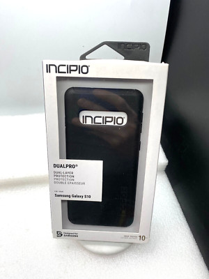 Samsung S10 Case (Incipio DualPro) - Matte Black, Drop Protection, Grip