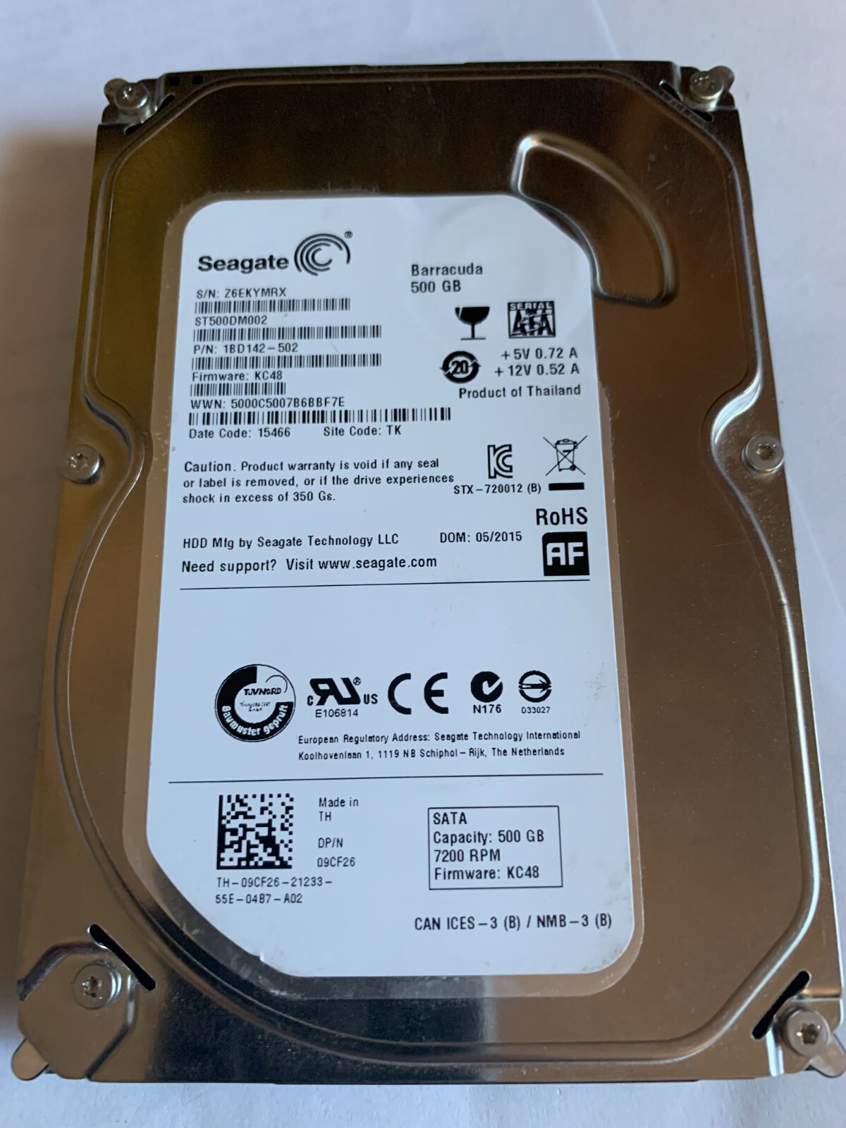 未開封未使用 Seagate BarraCuda 3.5インチ 24TB HDD ST24000DM001 [3.5インチ内蔵HDD / 24TB 7200rpm BarraCuda