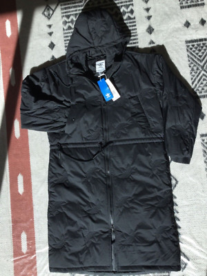 NWT Light weight ADIDAS Hooded Trefoil Quilted Puffer/Parka Coat Jacket M CD2525