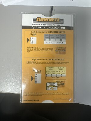 Quickcrete Quantity Calculator 