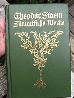 1912 German book Theodor Storm Samtliche Werke, Neus Ausgabein acht Banden, bk 1