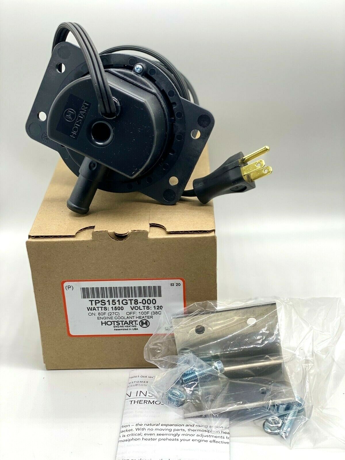 Hotstart Block Heater TPS151GT8000 1500 W 120 V 80100 F eBay