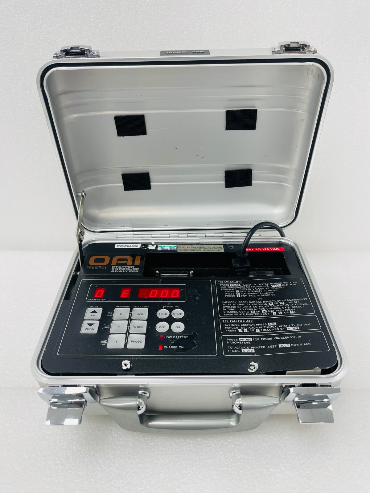 OAI 035801001 358 STEPPER EXPOSURE ANALYZER W/ POWER CORD / FOR PARTS