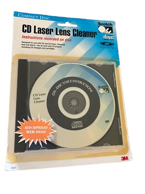 Vintage CD Laser Lens Cleaner , New Scotch Compact Disc