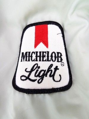 Vtg 1980s Michelob Light Patch Jacket Anheuser Busch A & Eagle Collection Size L