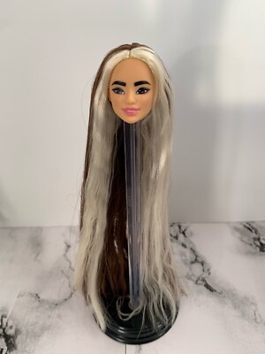 OOAK Re-rooted Barbie Doll Head