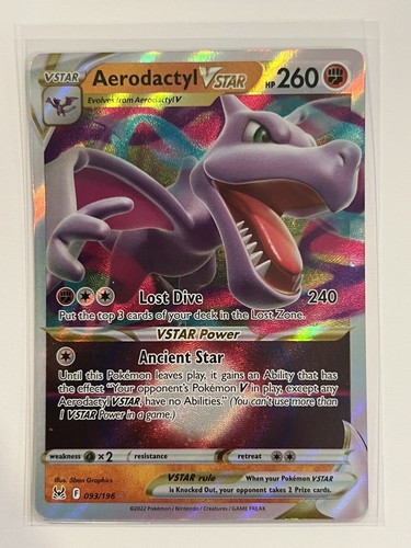 Aerodactyl VSTAR 093/196 Ultra Rare Lost Origin Pokemon TCG