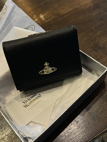 Authentic Vivienne Westwood wallet tri-fold clasp orb