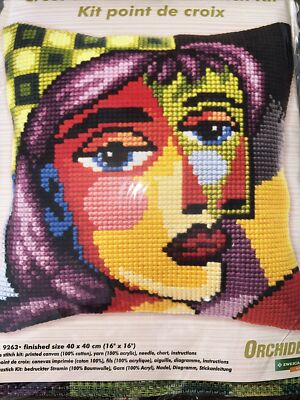 Orchidea Cross Stitch Kit: Cushion: Large: Picasso Inspiration 1